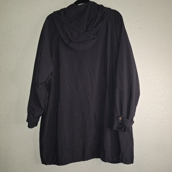 Eddie Bauer Black Nylon Trekker Trench Pockets Size Large - Picture 2 of 11